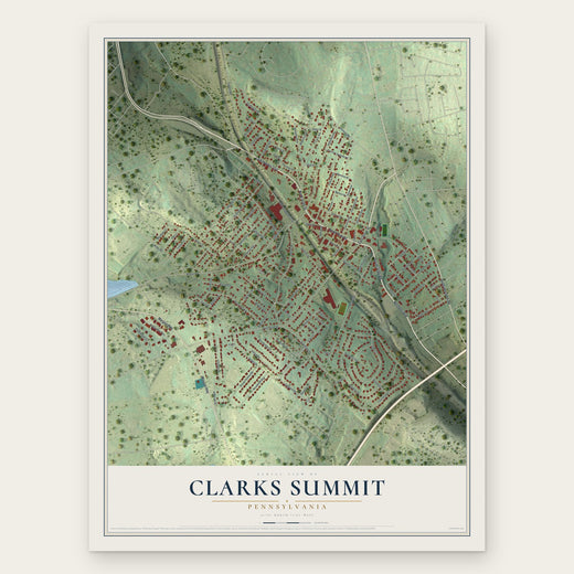 Clarks Summit, Pennsylvania map print, the full design