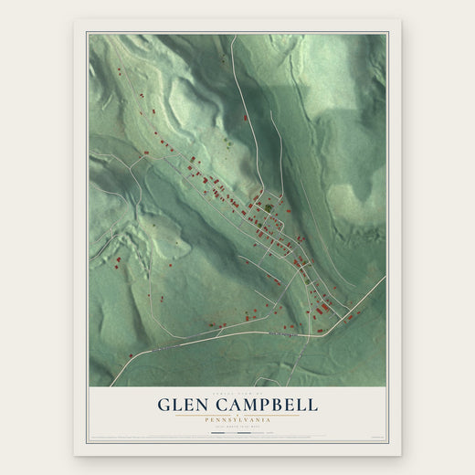 Glen Campbell, Pennsylvania map print, the full design