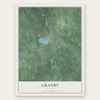 Granby, New York map print, the full design