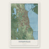 Titusville, Florida map print, the full design