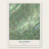 Hilltown, Pennsylvania map print, the full design