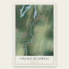 Lowell, Wisconsin map print, the full design