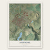 Dunmore, Pennsylvania map print, the full design