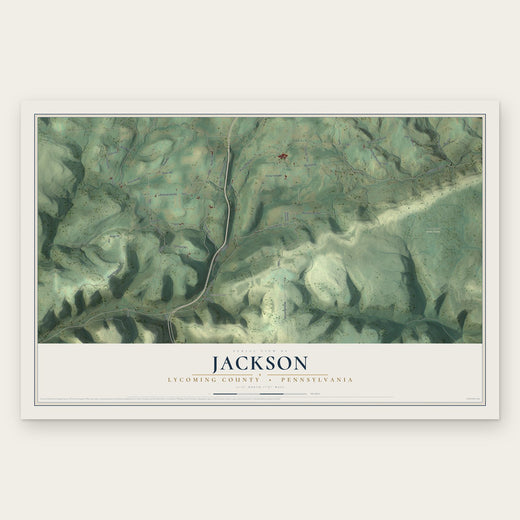 Jackson, Lycoming County, Pennsylvania map print, the full design