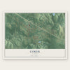 Coker, Alabama map print, the full design