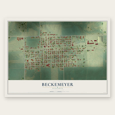 Beckemeyer, Illinois map print, the full design