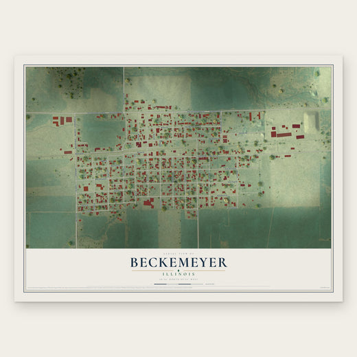 Beckemeyer, Illinois map print, the full design