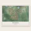 Hickman, Nebraska map print, the full design