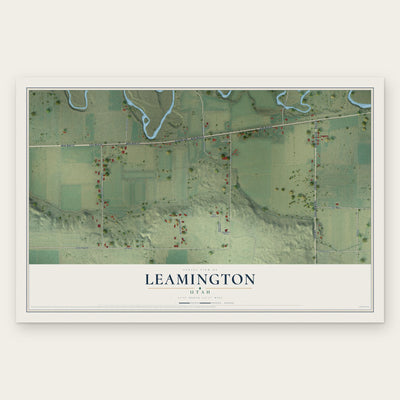 Leamington, Utah map print, the full design