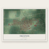 Trenton, Illinois map print, the full design