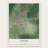 Corder, Missouri map print, the full design