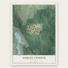 Ashley Courts, Georgia map print, the full design