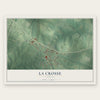 La Crosse, Virginia map print, the full design