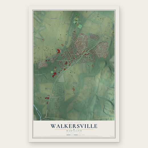 Walkersville, Maryland map print, the full design
