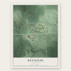 Reynolds, Nebraska map print, the full design