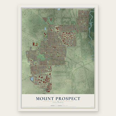 Mount Prospect, Illinois map print, the full design