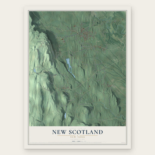 New Scotland, New York map print, the full design