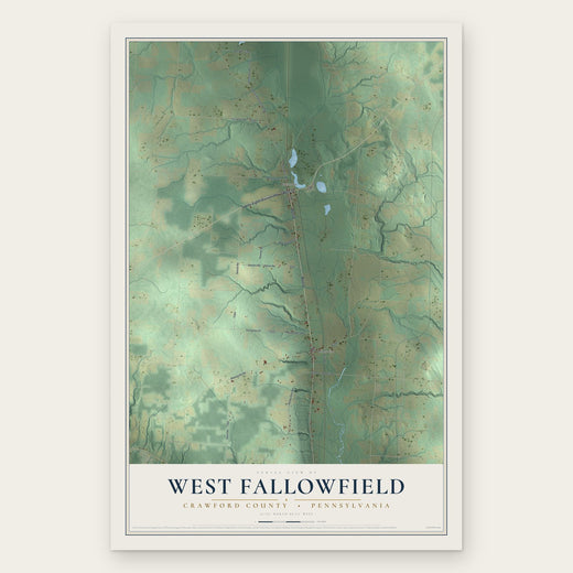 West Fallowfield, Crawford County, Pennsylvania map print, the full design