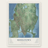 Middletown, Rhode Island map print, the full design