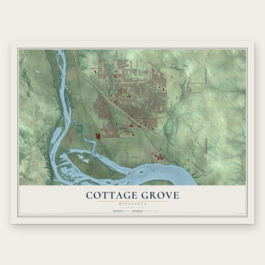 Cottage Grove, Minnesota map print, the full design