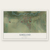 Kirkland, Illinois map print, the full design