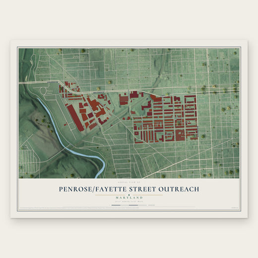 Penrose-Fayette Street Outreach, Maryland map print, the full design