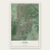 Dyer, Indiana map print, the full design