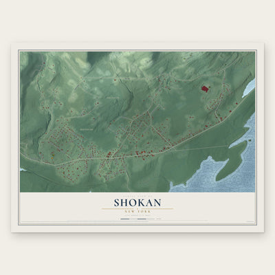 Shokan, New York map print, the full design