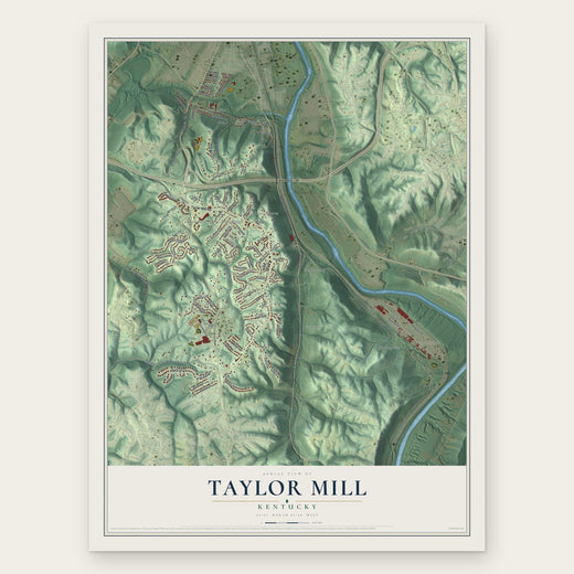 Taylor Mill, Kentucky map print, the full design