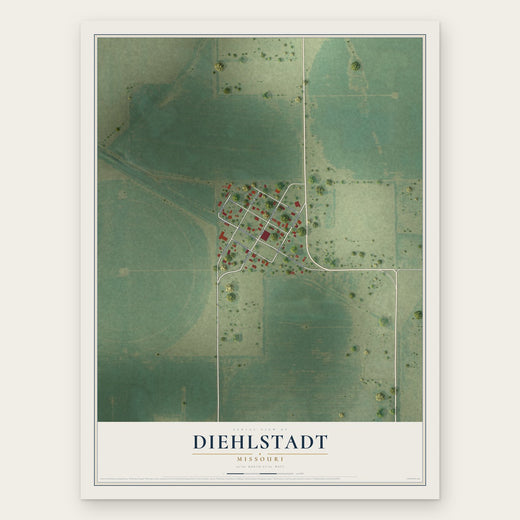 Diehlstadt, Missouri map print, the full design