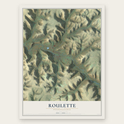 Roulette, Pennsylvania map print, the full design