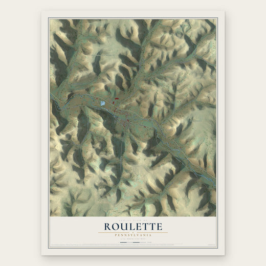 Roulette, Pennsylvania map print, the full design