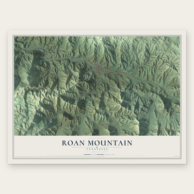 Roan Mountain, Tennessee map print, the full design
