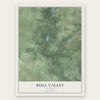 Bull Valley, Illinois map print, the full design