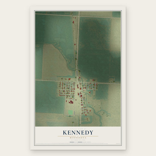 Kennedy, Minnesota map print, the full design