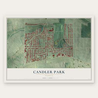 Candler Park, Georgia map print, the full design