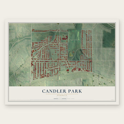 Candler Park, Georgia map print, the full design