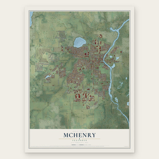 McHenry, Illinois map print, the full design