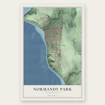 Normandy Park, Washington map print, the full design