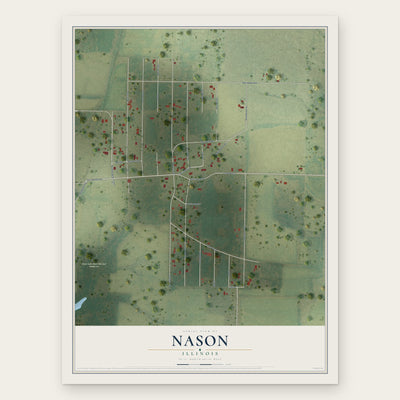 Nason, Illinois map print, the full design