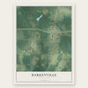 Barkeyville, Pennsylvania map print, the full design