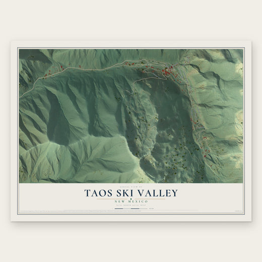 Taos Ski Valley, New Mexico map print, the full design