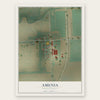 Amenia, North Dakota map print, the full design