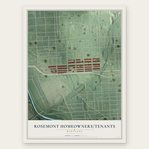 Rosemont Homeowners-Tenants, Maryland map print, the full design