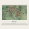 Molalla, Oregon map print, the full design