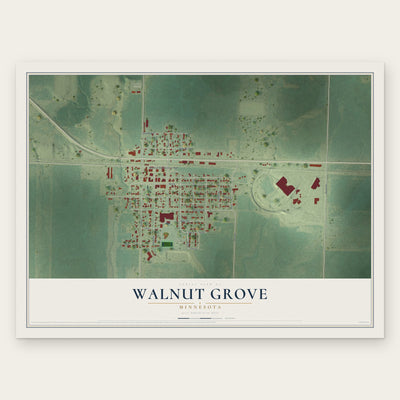 Walnut Grove, Minnesota map print, the full design