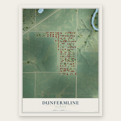 Dunfermline, Illinois map print, the full design