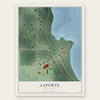 Laporte, Minnesota map print, the full design