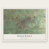 Walla Walla, Washington map print, the full design