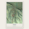 Peru, Nebraska map print, the full design